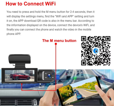 zapit dash cam wifi connection